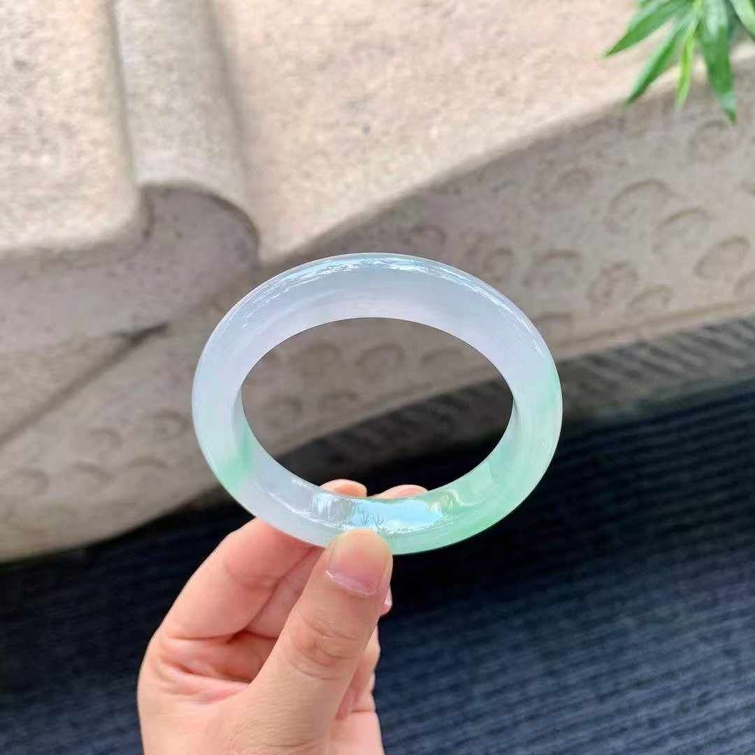 965859 54.8mm糯冰春彩翡翠手鐲 (54-56)