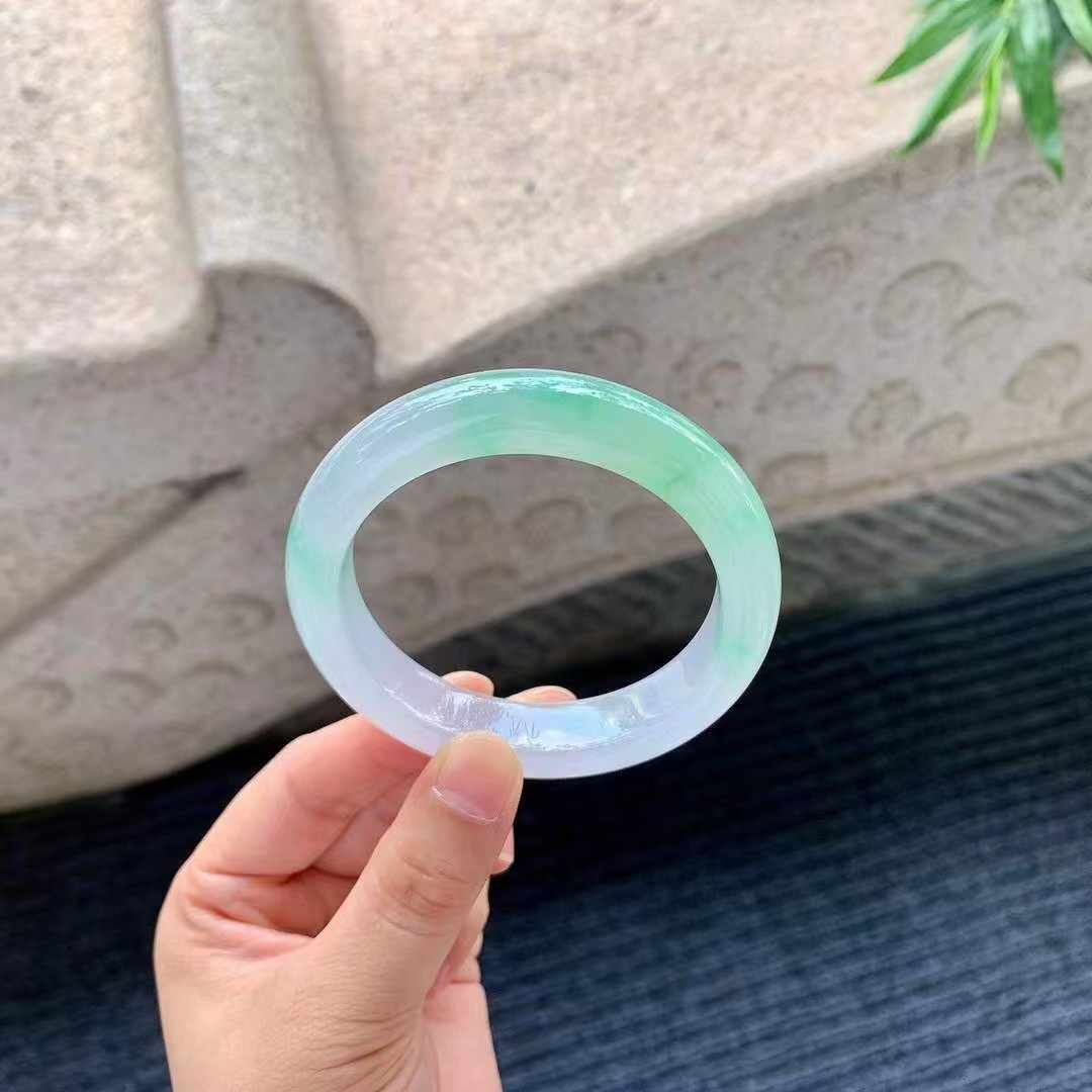 糯冰春彩翡翠手鐲,天然翡翠A玉, 緬甸玉, Jade, Jadeite