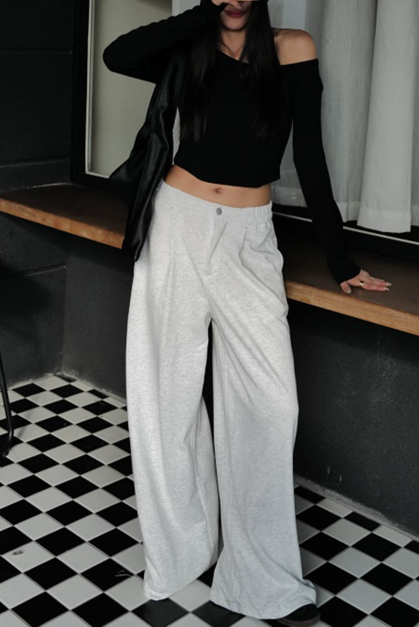 銀釦棉質厚磅寬褲*3色