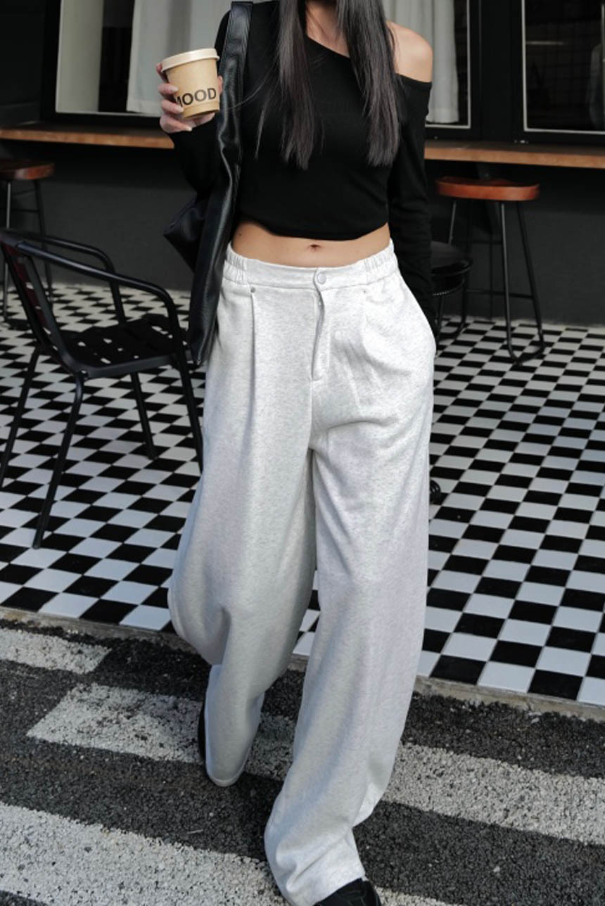 銀釦棉質厚磅寬褲*3色