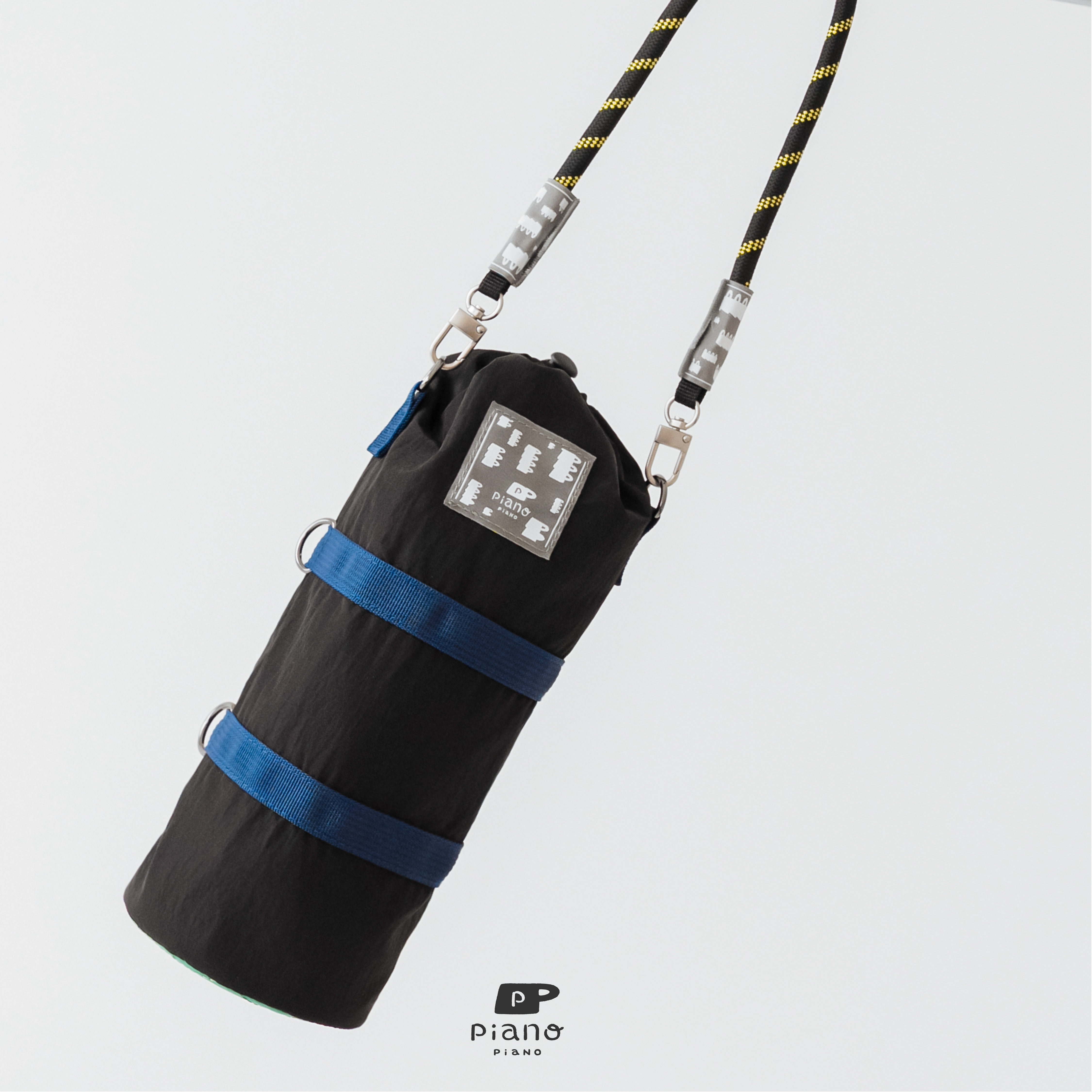 【慢慢挑 2WAY 撞色包｜mini旅行防潑水包 】星際黑（請記得加購喜歡的提把或揹帶）