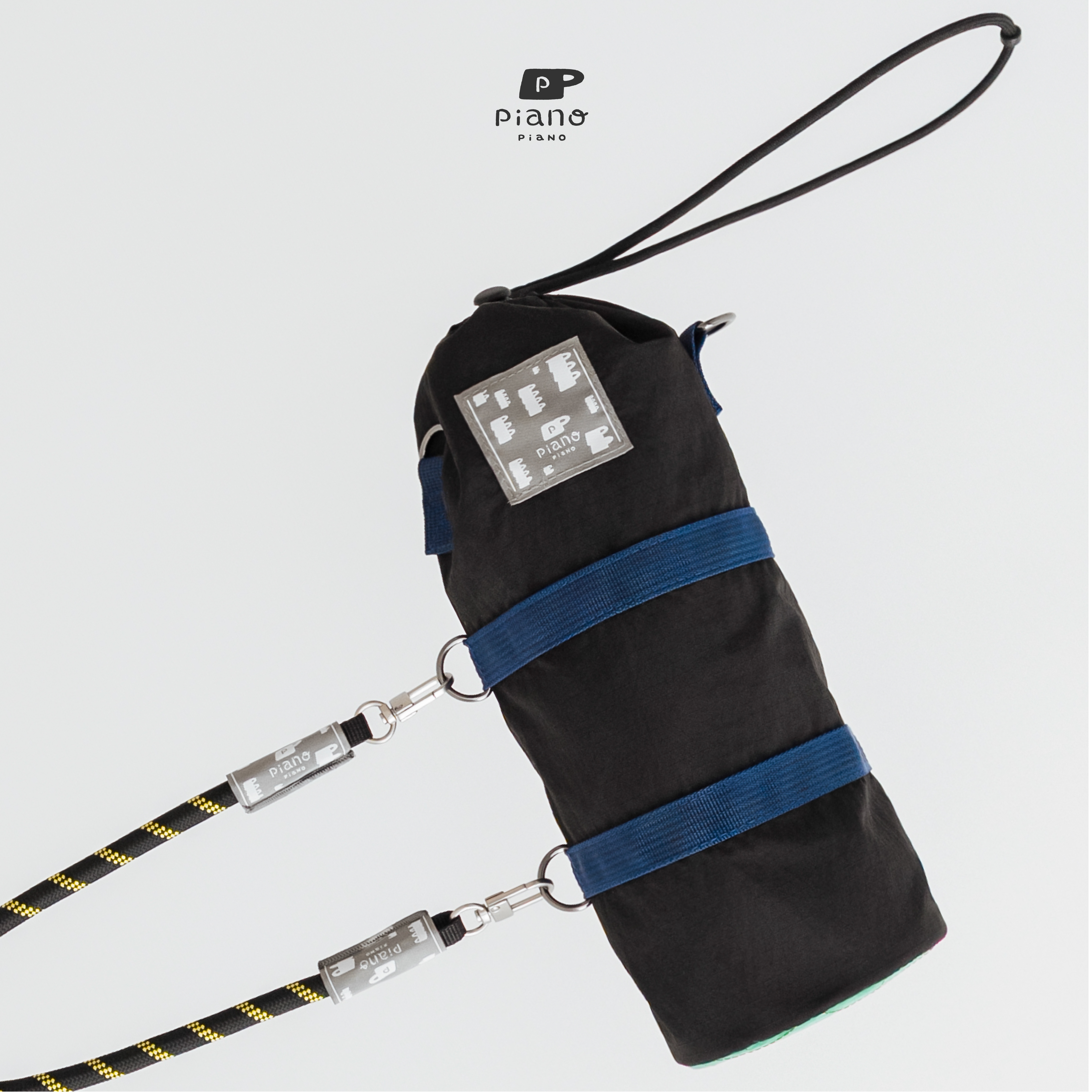 【慢慢挑 2WAY 撞色包｜mini旅行防潑水包 】星際黑（請記得加購喜歡的提把或揹帶）