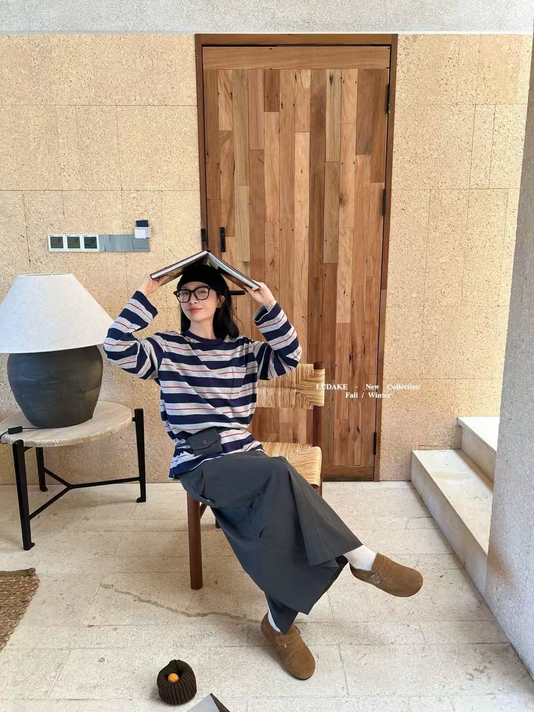 韓系溫柔風真皮勃肯包鞋(紅39)