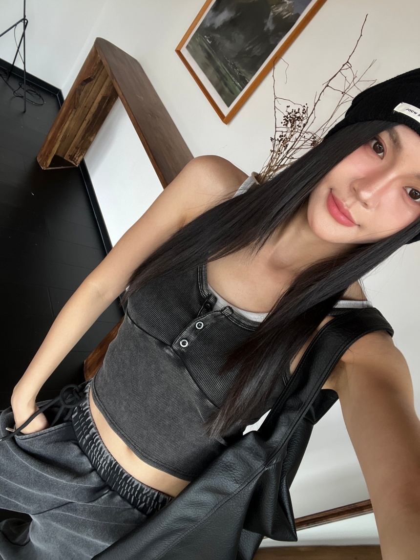 假2件水洗背心*3色