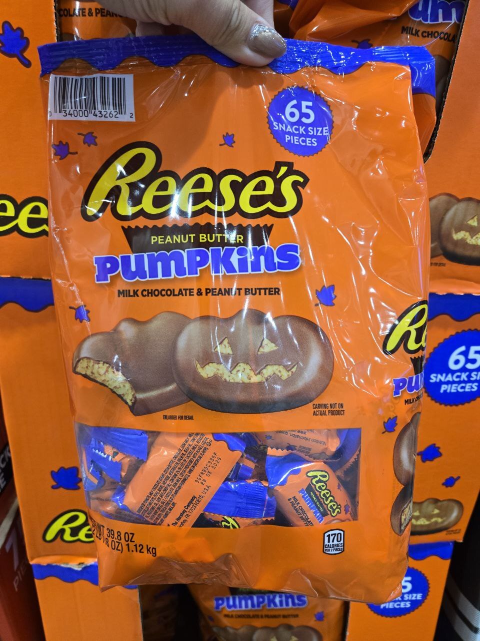 [U] CW REESE'S PEANUT BUTTER PUMPKINS 65PCS, 034000432622 (UCW12)