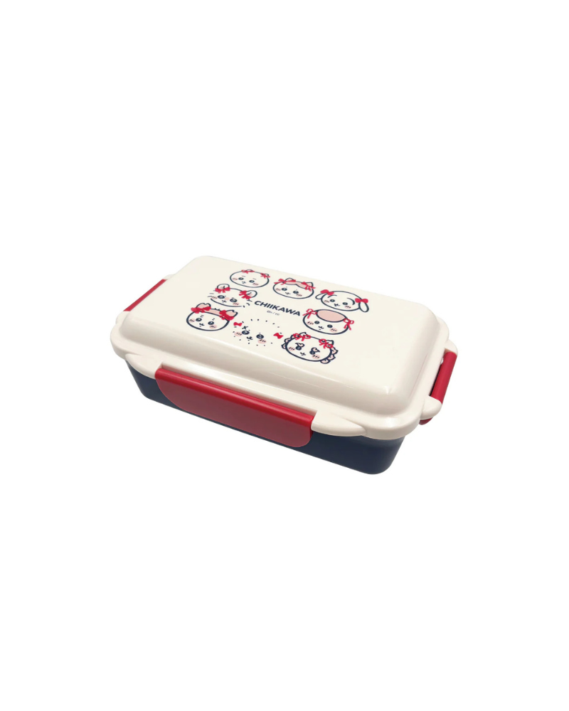 Chiikawa 蝴蝶結造型 四扣食物盒 (附活動分隔板) 500ml