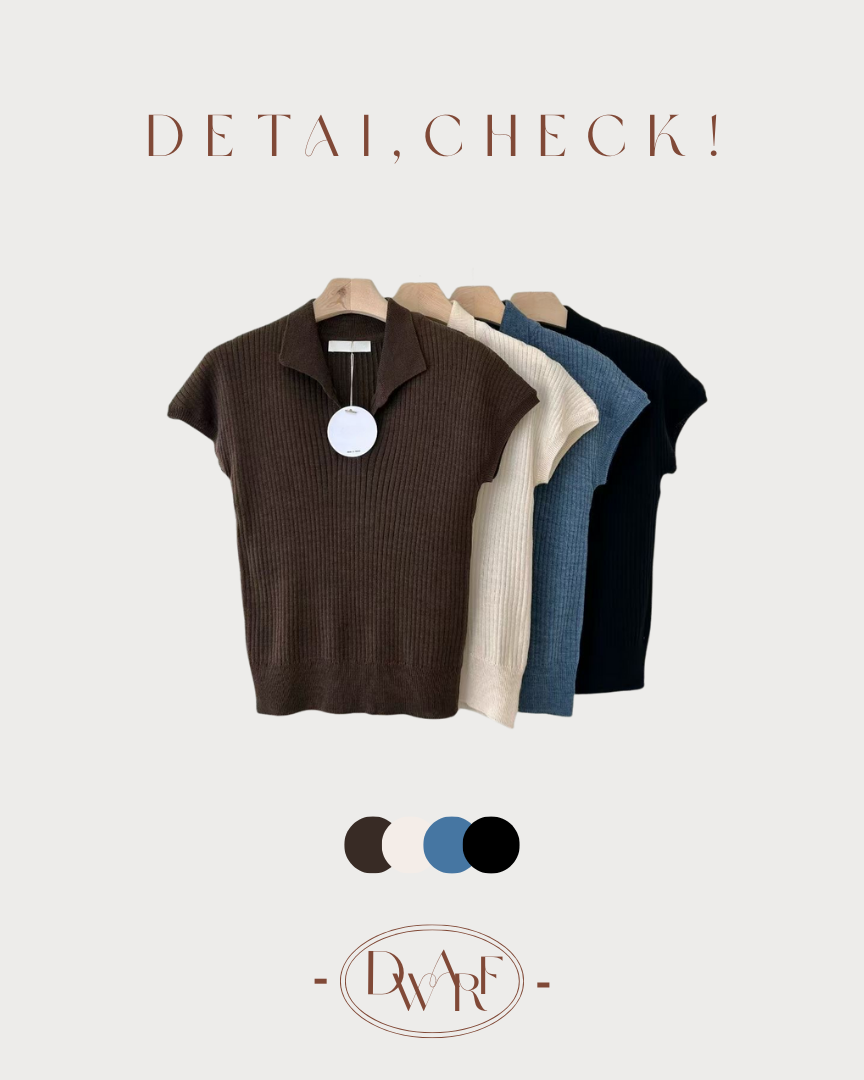 COME BACK!《KR》推！知性直紋無肩線上衣