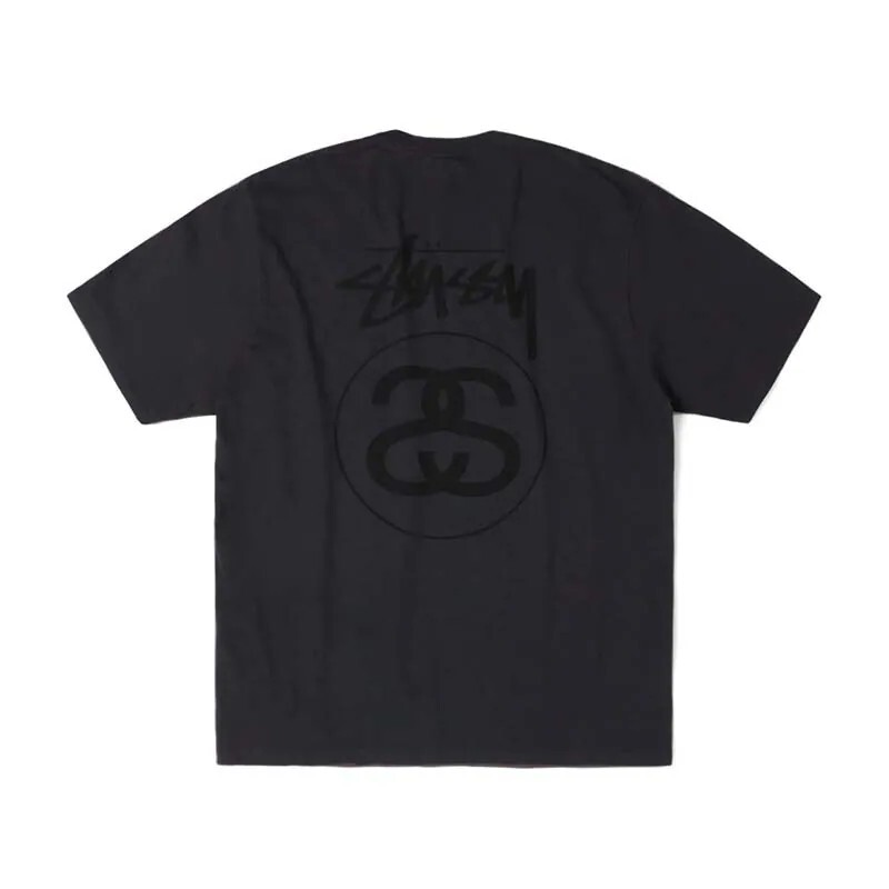 Stüssy Stock Link Tee Pigment 雙S 小標 短袖 黑白
