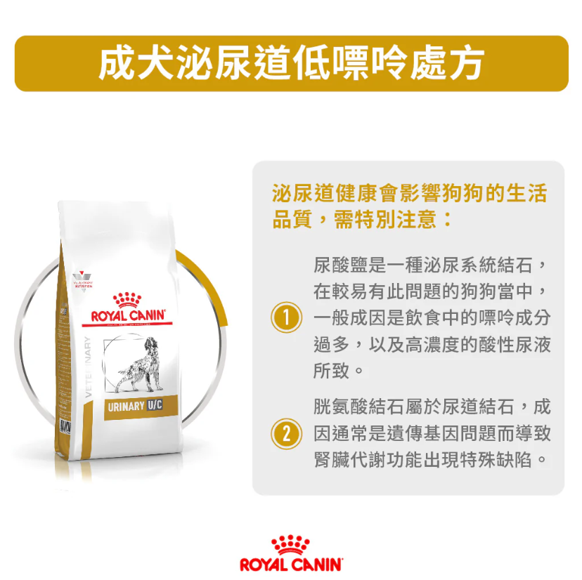 Royal Canin - 獸醫配方 -Urinary U/C Low Purine (UUC18) 成犬U/C防尿石(低嘌呤)處方乾糧 2kg