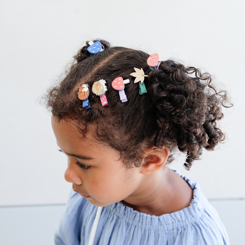 Mimi & Lula 秋日山林-刺蝟狐狸迷你髮夾8入