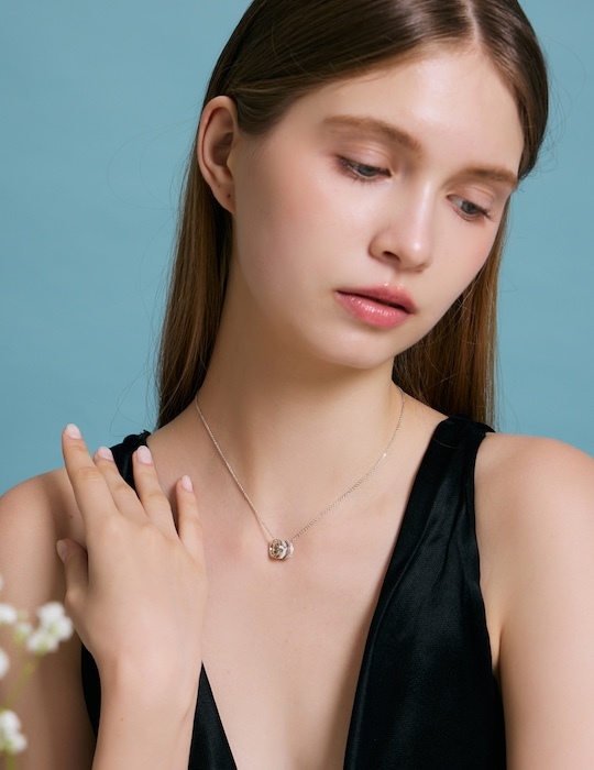 閃耀三環光芒項鍊(銀)