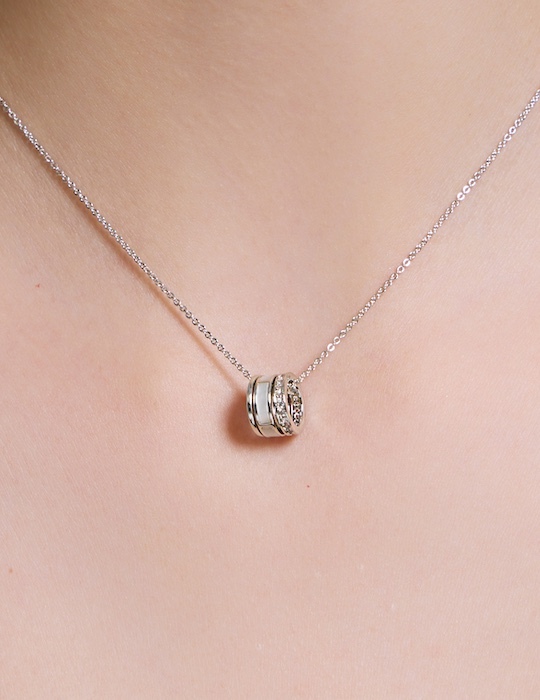 閃耀三環光芒項鍊(銀)