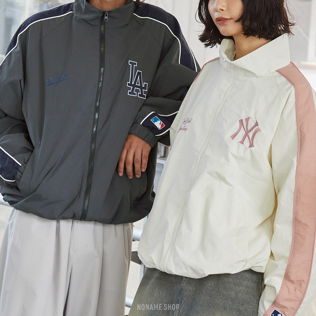 MLB 美國 職棒 大聯盟 立領 邊線 尼龍 防風 防潑水 外套 六色 (男款)