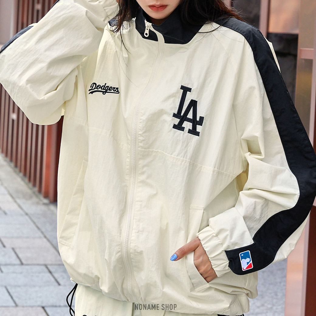 MLB 美國 職棒 大聯盟 立領 邊線 尼龍 防風 防潑水 外套 六色 (男款)