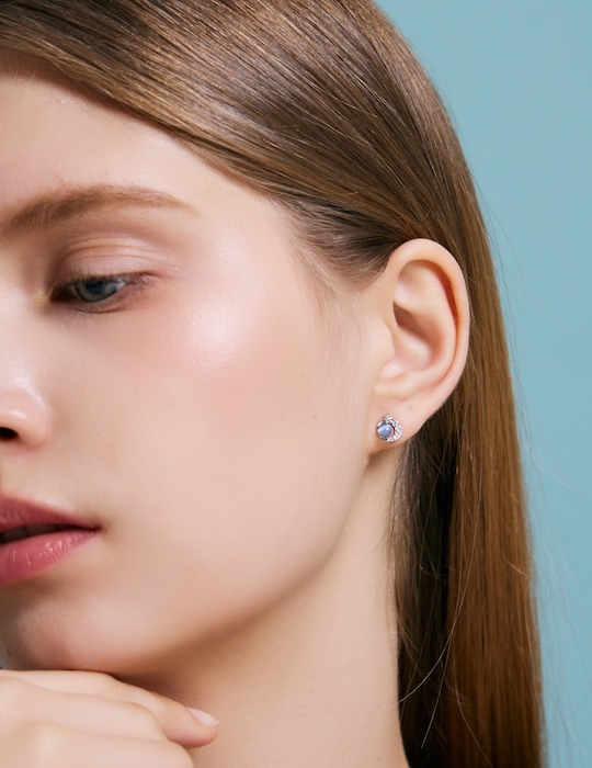 璀璨星球。針式耳環