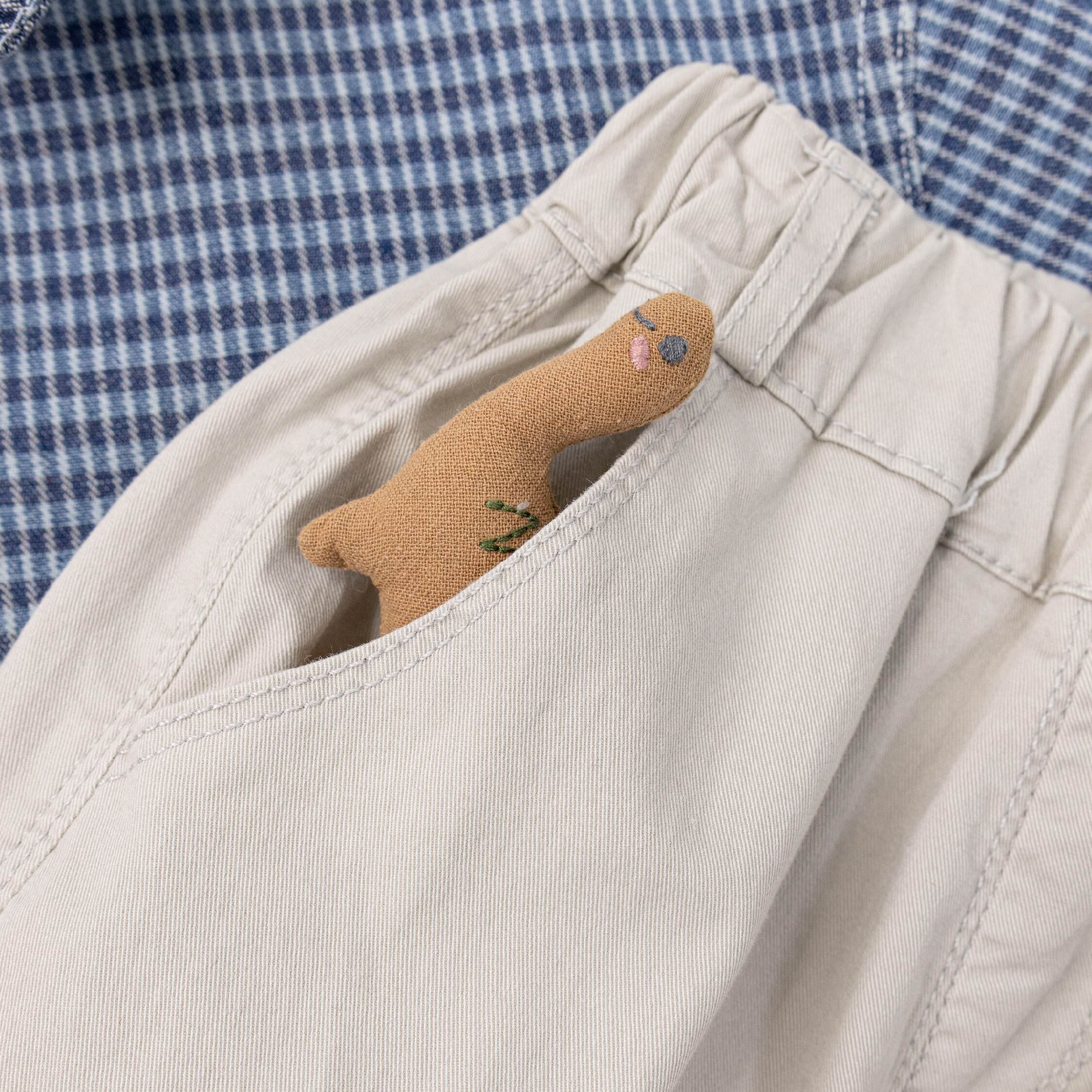 【H55111】極簡側口袋設計縮口褲