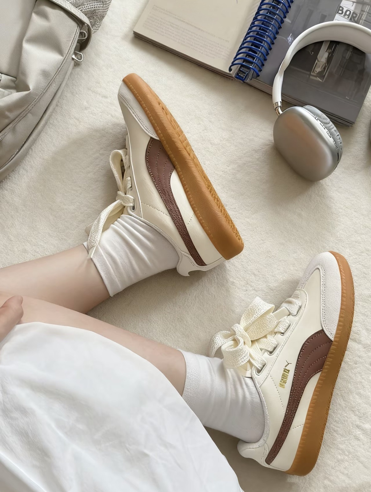 KTQ STORE ‧ Puma 9-T SUEDE 烤焦糖奶油配色 德訓鞋 407608-01