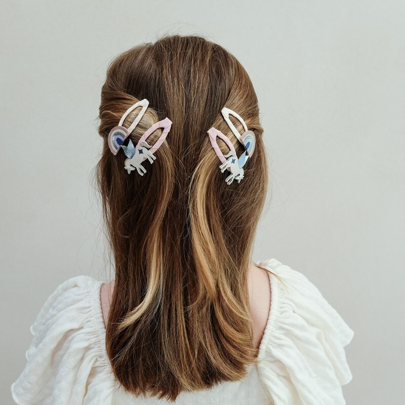 Mimi & Lula 夢幻王國-獨角獸彩虹滴答夾4入