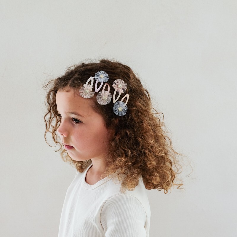 Mimi & Lula 夢幻王國-蕾絲花朵迷你滴答夾5入