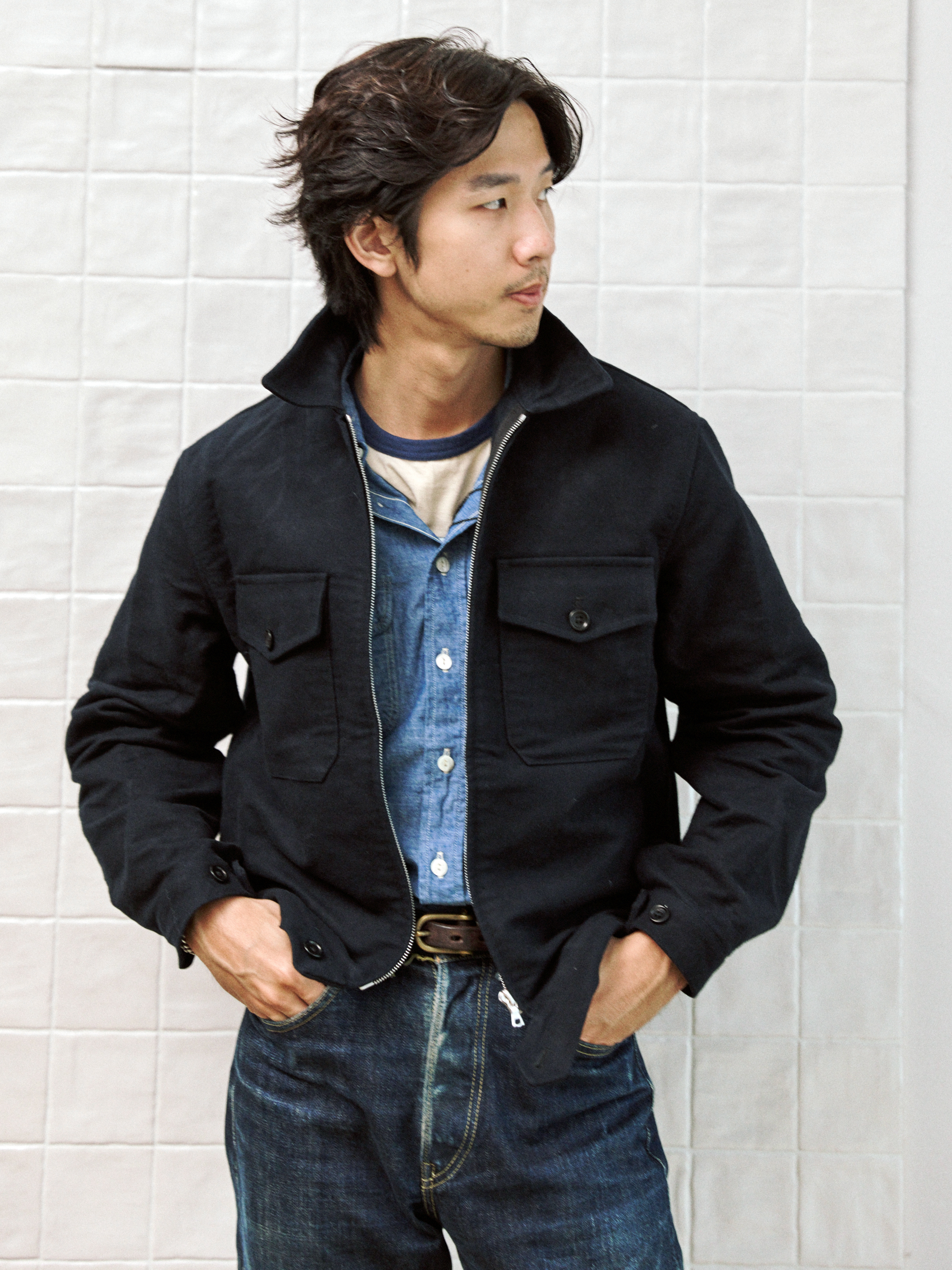 Anatomica｜English Moleskin Jacket Dark Navy