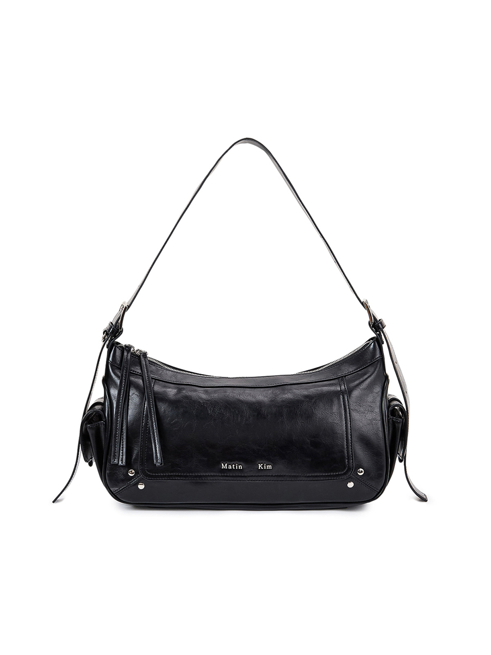 RIVET POINT QUAD SHOULDER BAG IN BLACK