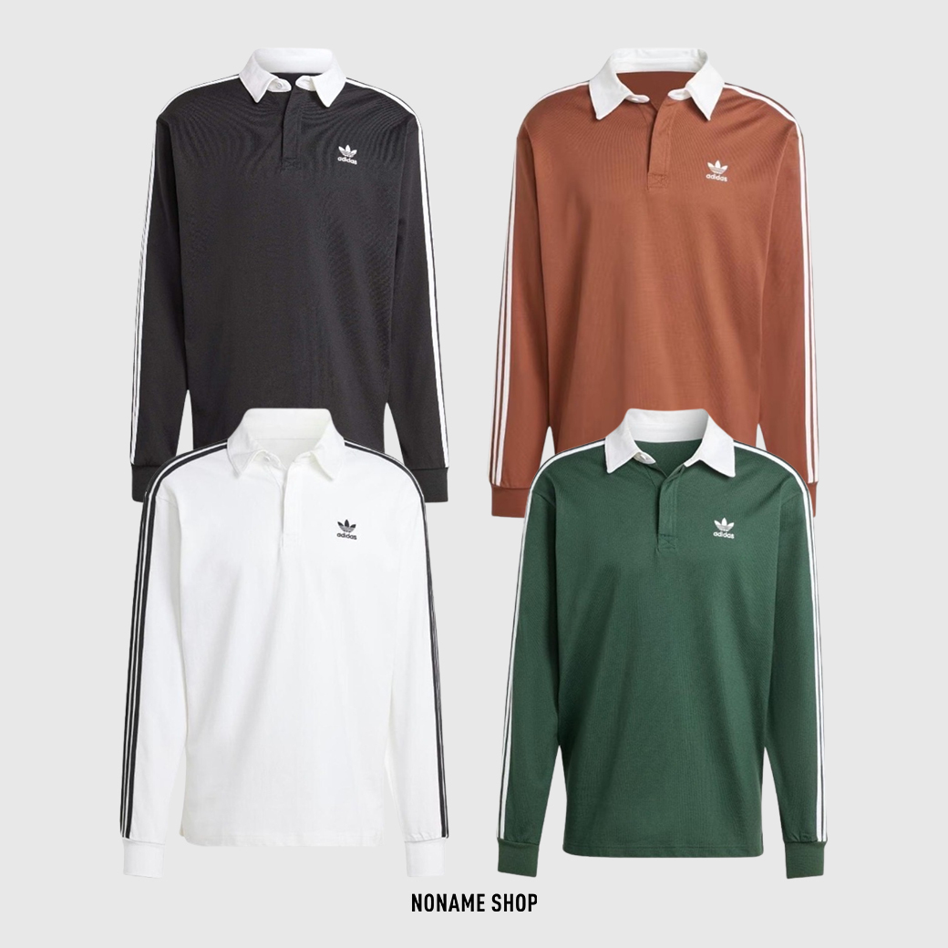 ADIDAS ORIGINALS 韓系 BABYMONSTER同款 復古 三線 落肩 POLO衫 白領 長袖 四色 (男款)