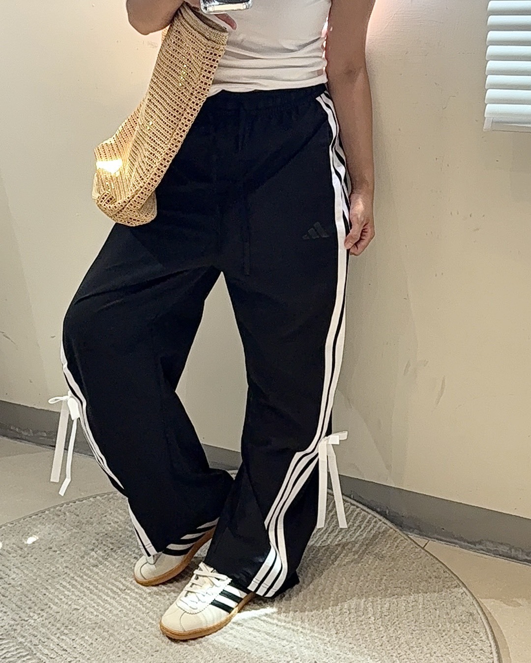 【Adidas 小腰精 蝴蝶結彎刀褲🦋】