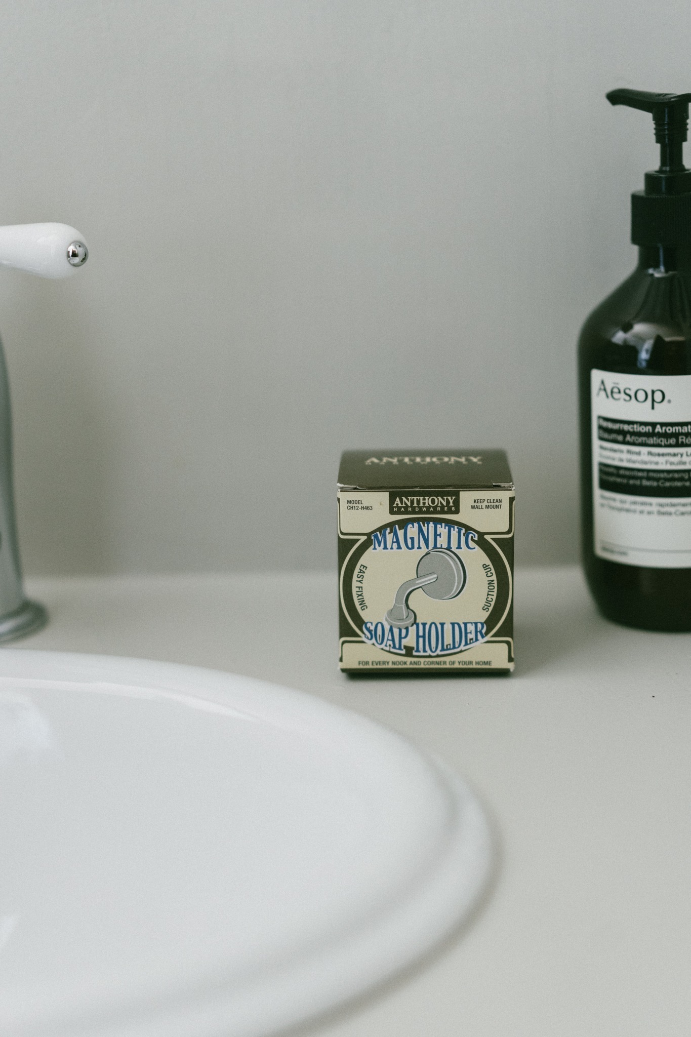 日本DULTON磁吸式不鏽鋼不積水肥皂架