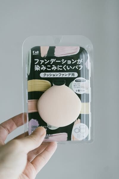 貝印 KAI 超省粉底液蓬鬆持妝粉撲（氣墊粉底用）