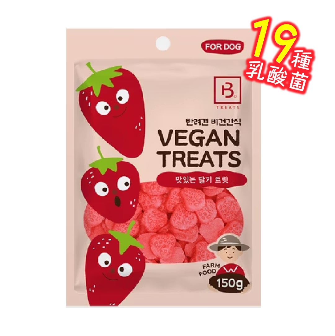 韓國 Breeder Lab | 19種乳酸菌 狗狗素食餅 草莓味 150g