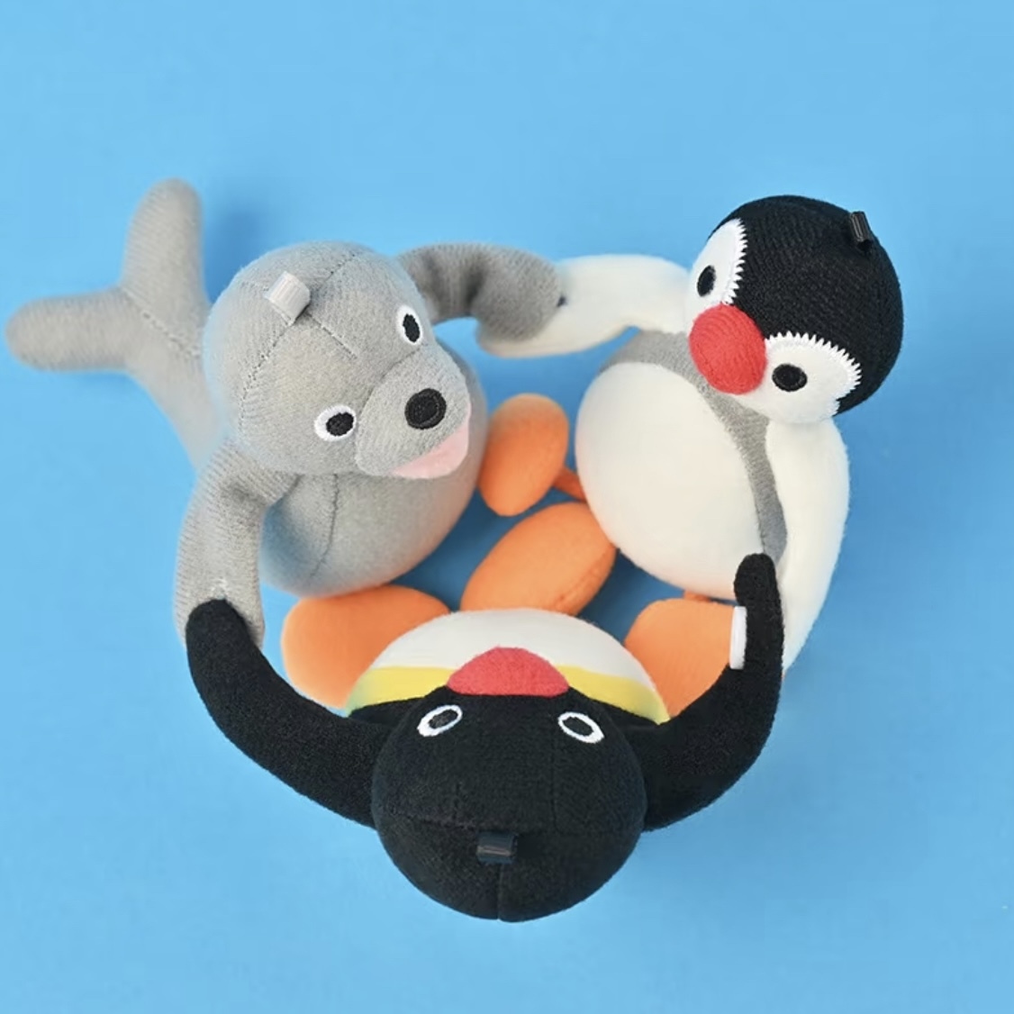 SHANDMOO x PINGU 企鵝 小腳腳組合 吊飾 企鵝家族 三個一組 毛絨玩偶 可愛