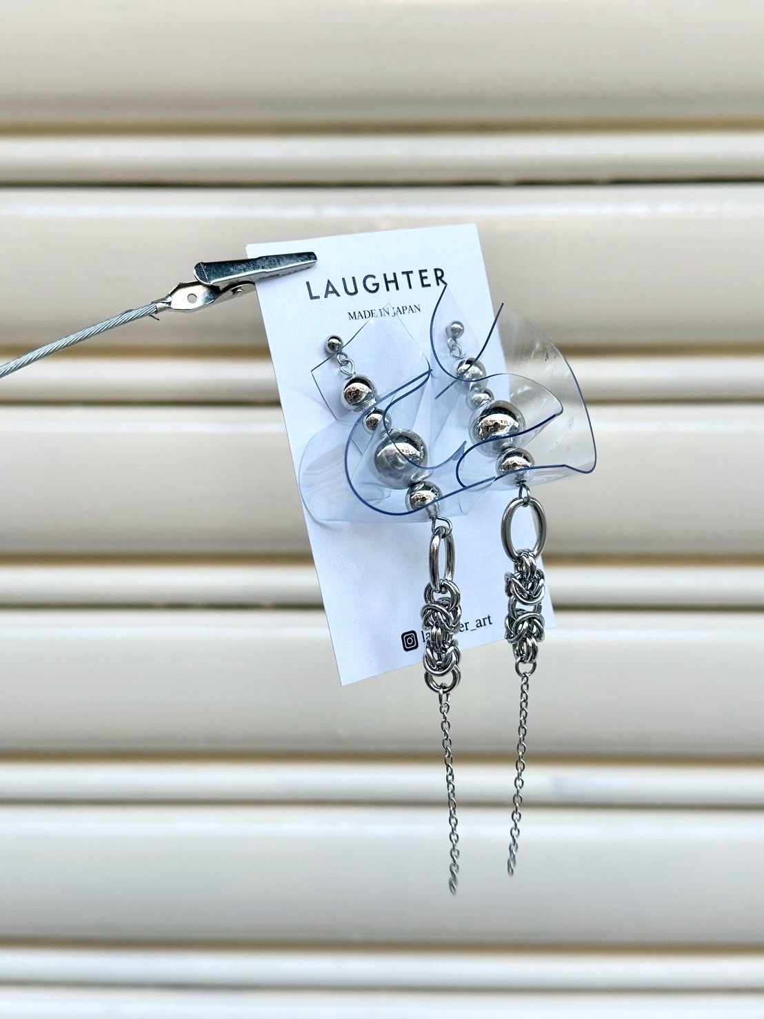 [LAUGHTER] PVC耳環 | 透明耳針 | NO.326