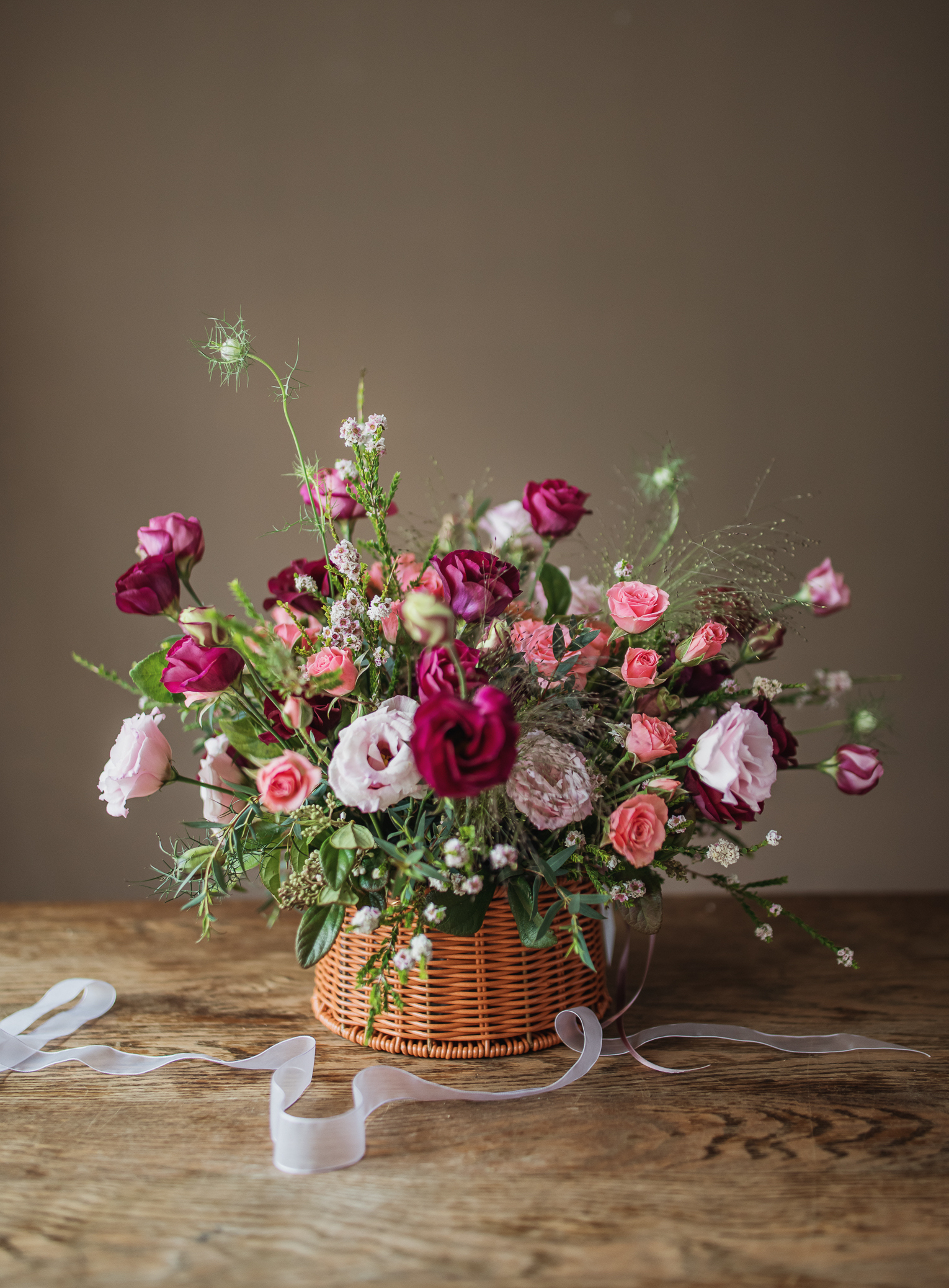 紫夢玫瑰 | 花籃