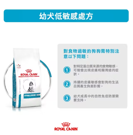 Royal Canin - 獸醫配方 - Hypoallergenic (Puppy) 幼犬低敏感處方乾糧 1.5kg
