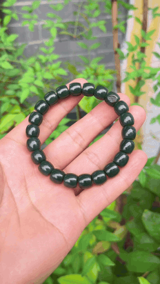 96734 和田玉戈壁料墨藍手串 (10mm直徑)