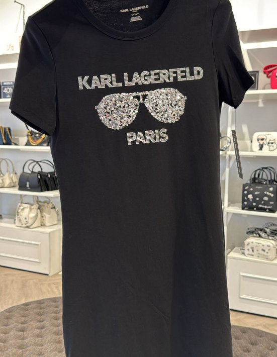 LYS01467 Karl Lagerfeld 黑色珠片連身裙