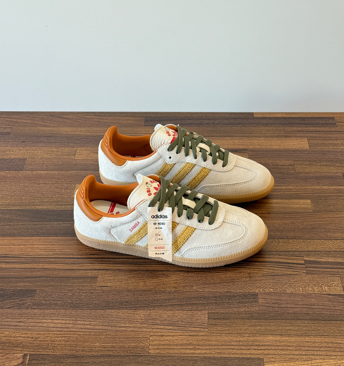 台灣限定 Adidas Originals Samba OG 香雞排配色 中辣 要切 麂皮 焦糖底 復古 德訓鞋 絨毛鞋帶 KI7433/預購