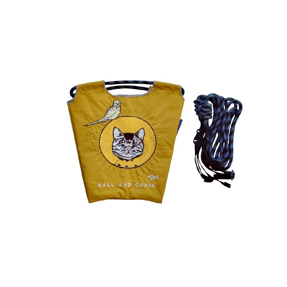 Ball＆Chain 刺繡環保購物袋 S號 - 黃 (31320120)