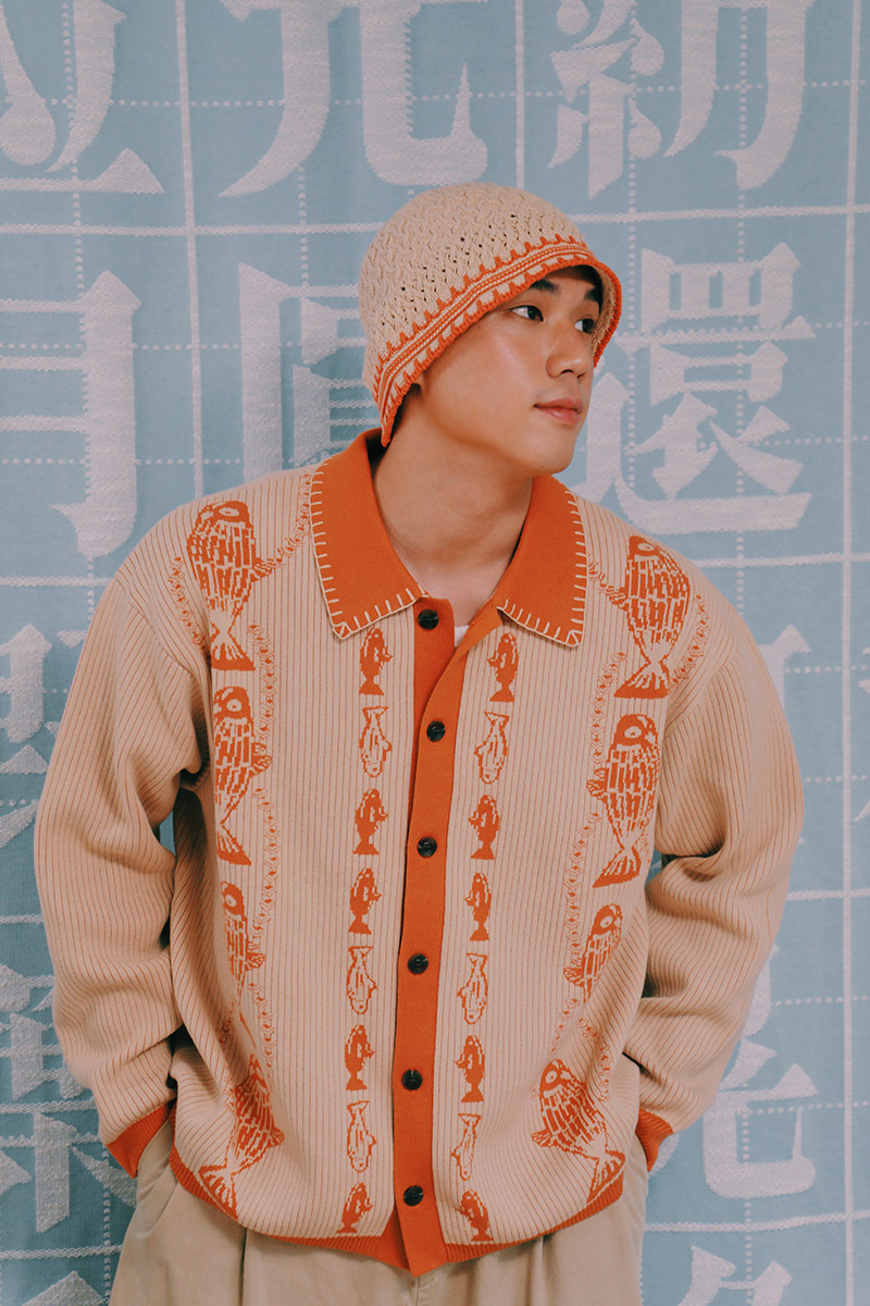 Climbing the Fishing Net. Ichiyaboshi Version Bucket Hat