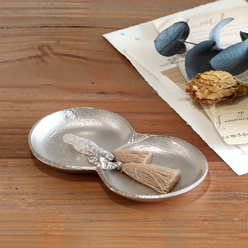 手工製双圓鋁製置物盤∣自然風系列∣日本 santolina