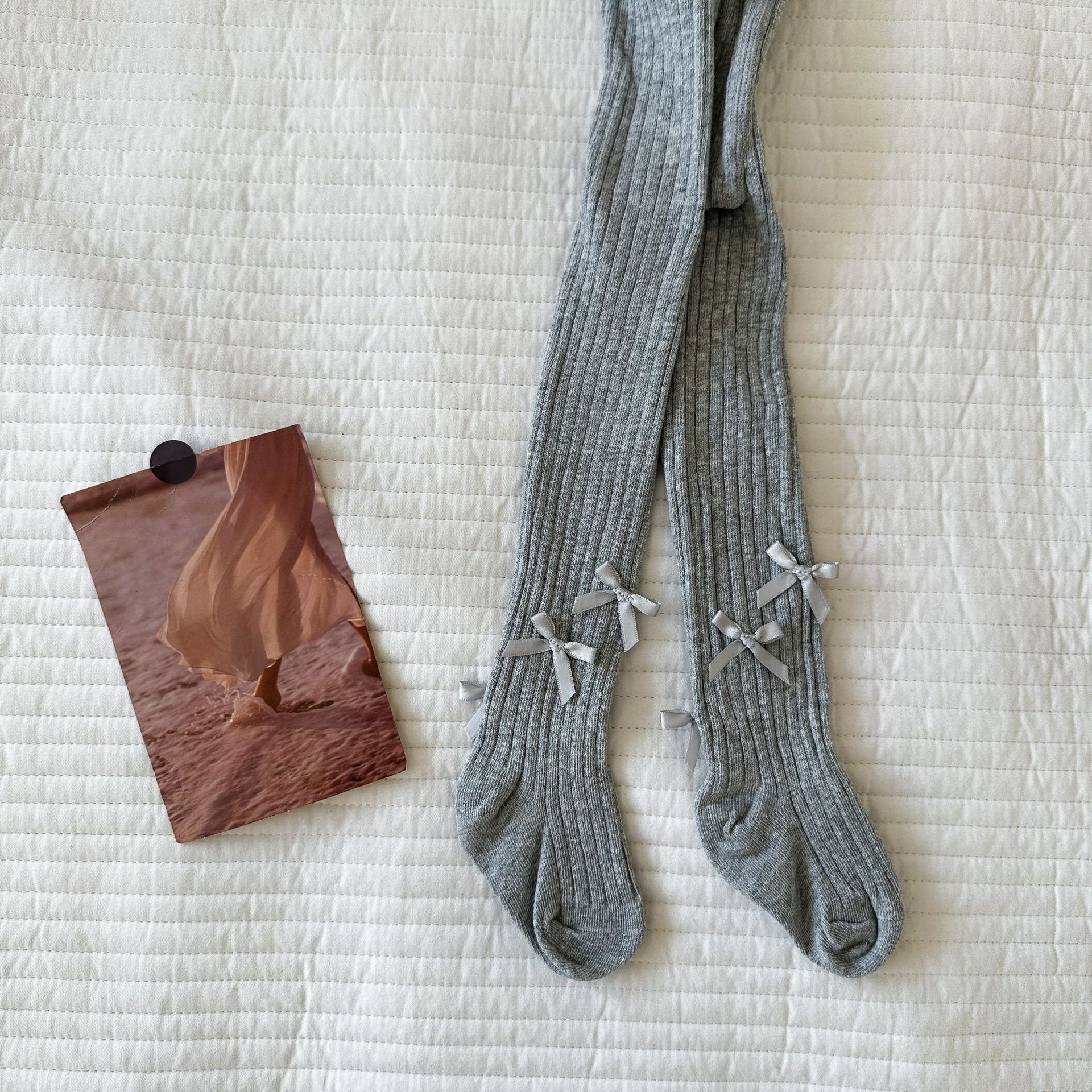 四色蝴蝶結褲襪