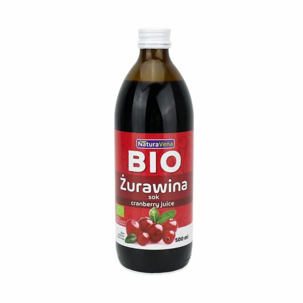 NATURAVENA - 有機100%不經過濾純紅莓（蔓越莓）汁 (500ml) (12609)