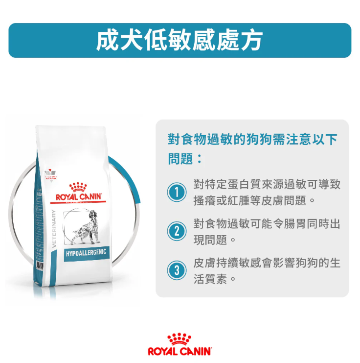 Royal Canin - 獸醫配方 - Hypoallergenic(DR21)  成犬低敏感處方乾糧