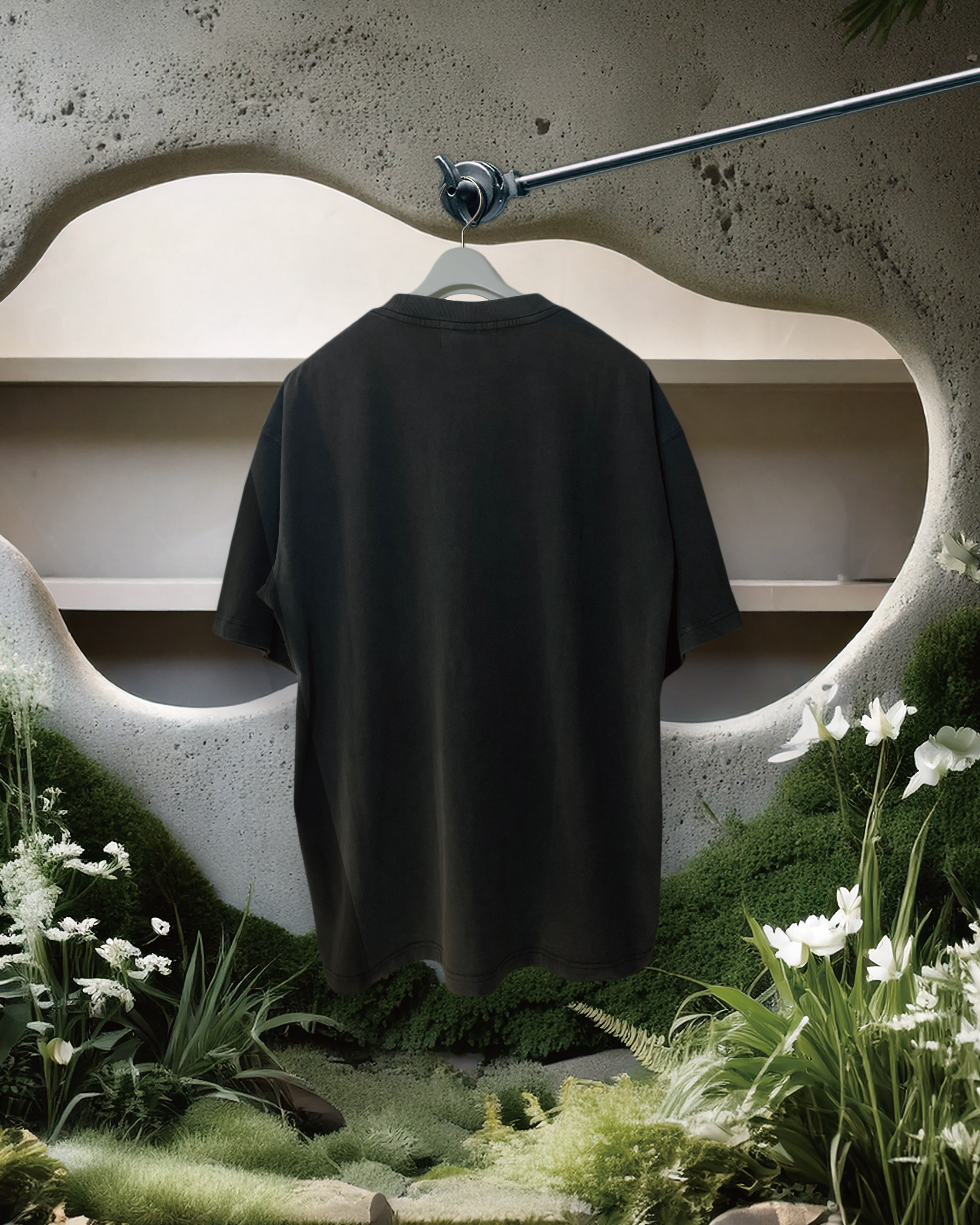 369Lab Tape Rose Tee - Black | 2F5TEE001