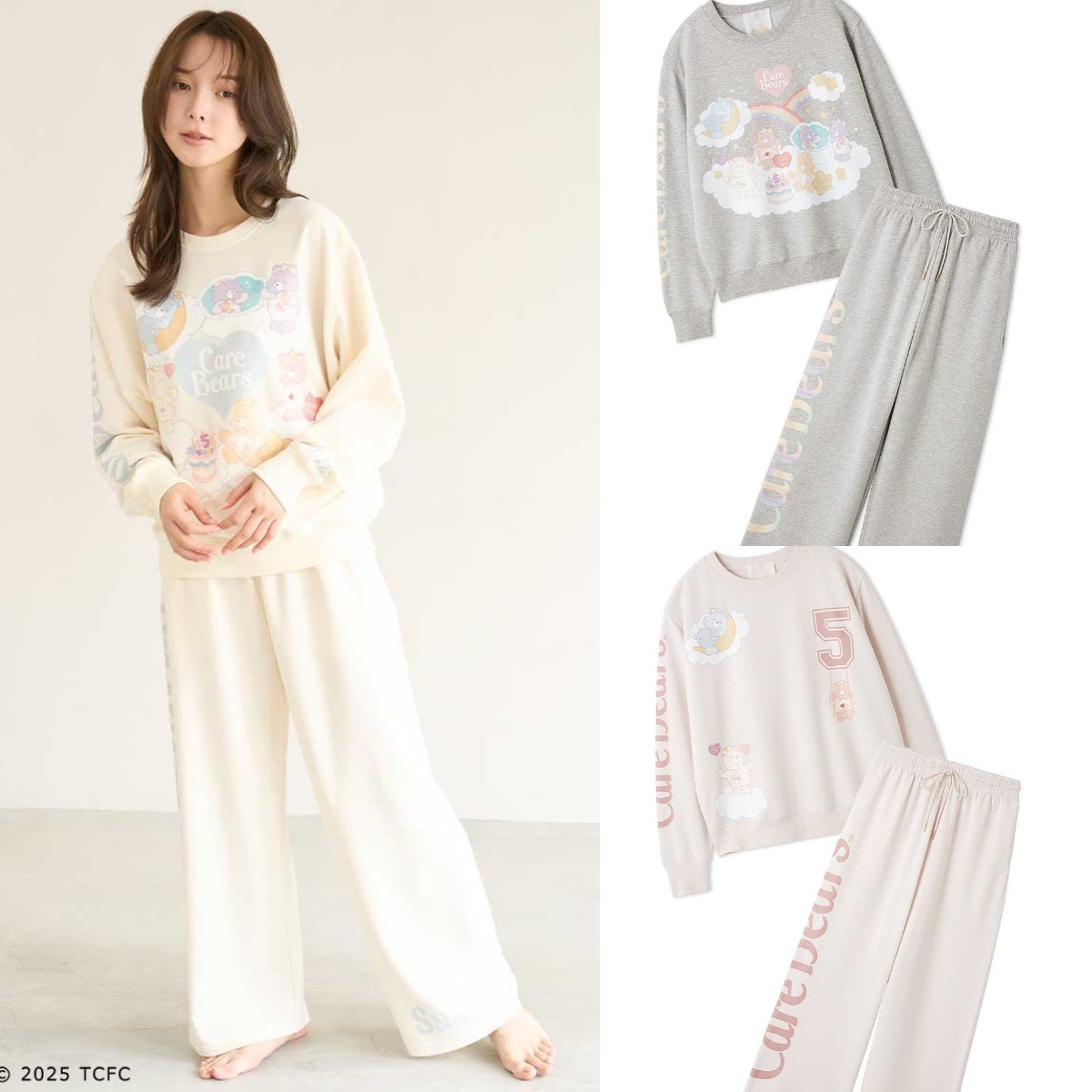 預購┃SNIDEL HOME Care Bears 彩虹熊 愛心熊 休閒 家居服 長袖 長褲 套裝