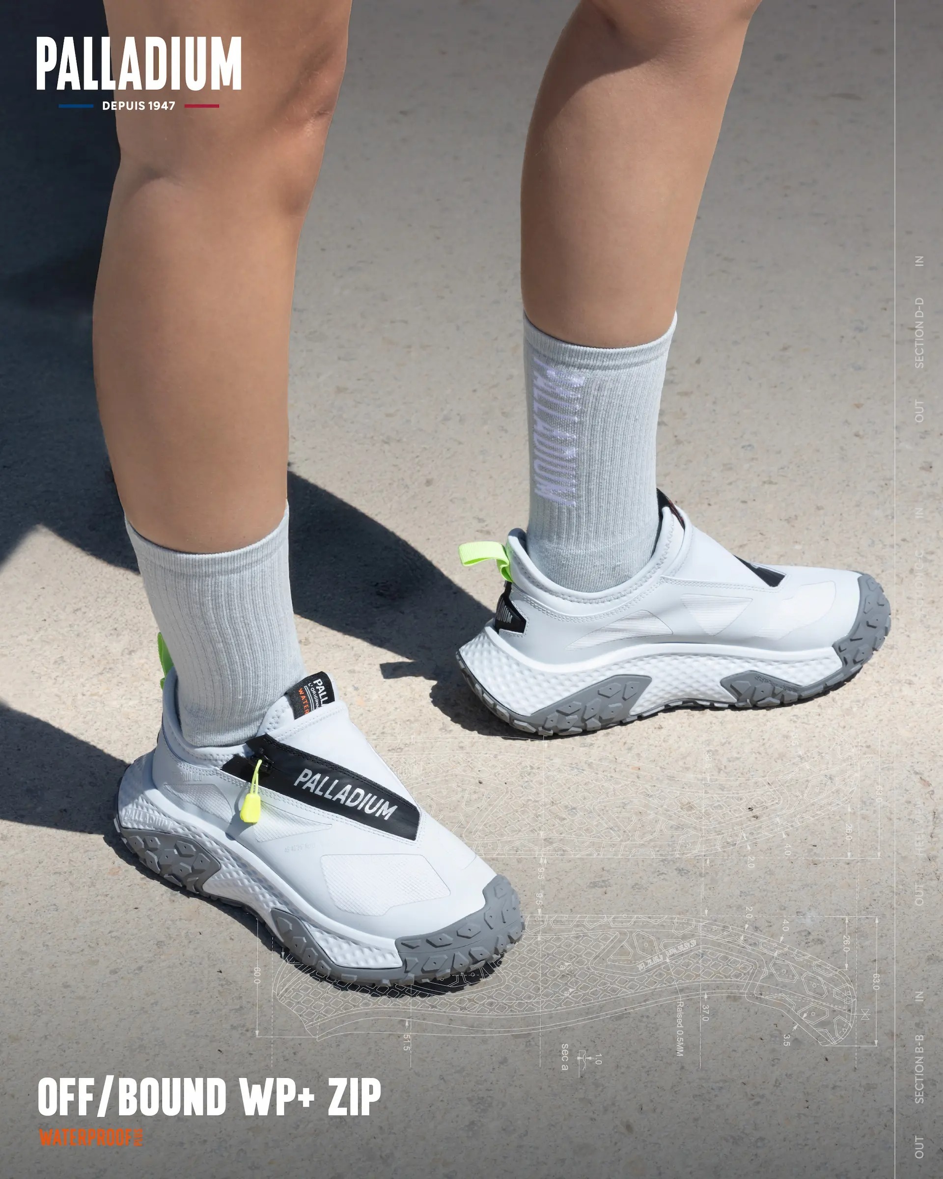 男女鞋 PALLADIUM OFFBOUND WP+ZIP 永夜黑 星光白 冰河灰 叢林綠 拉鍊 抗撕裂 防水 休閒鞋【74483】