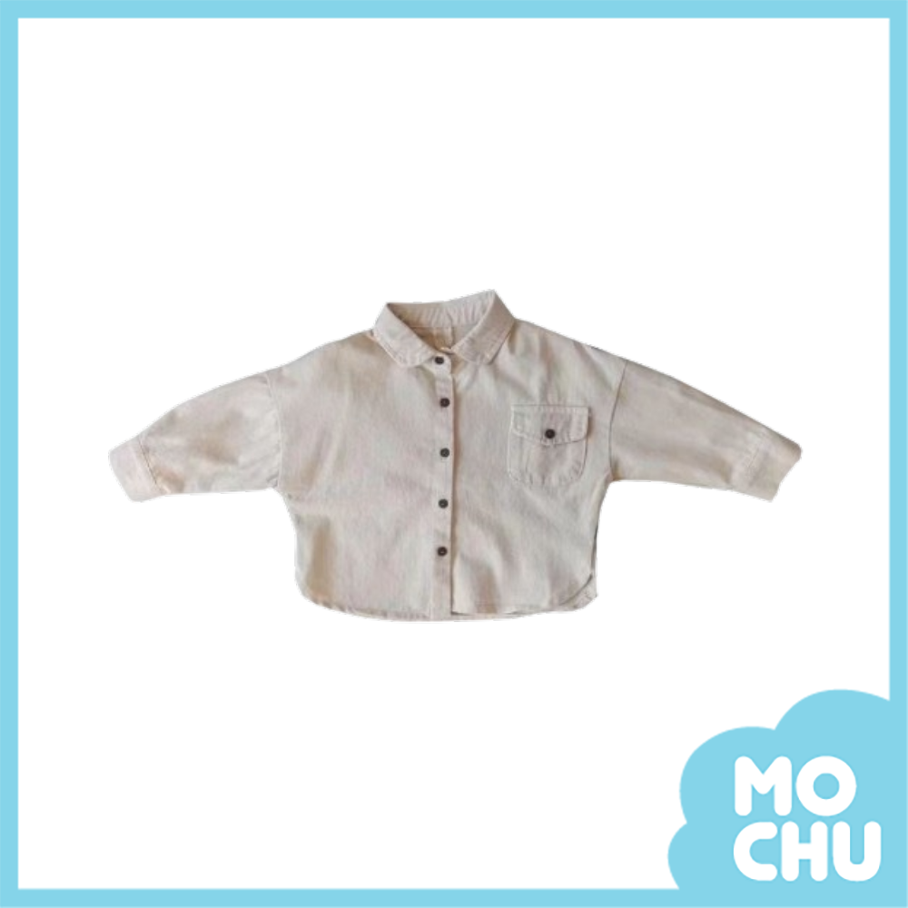 (90cm現貨)草寫英文長袖襯衫