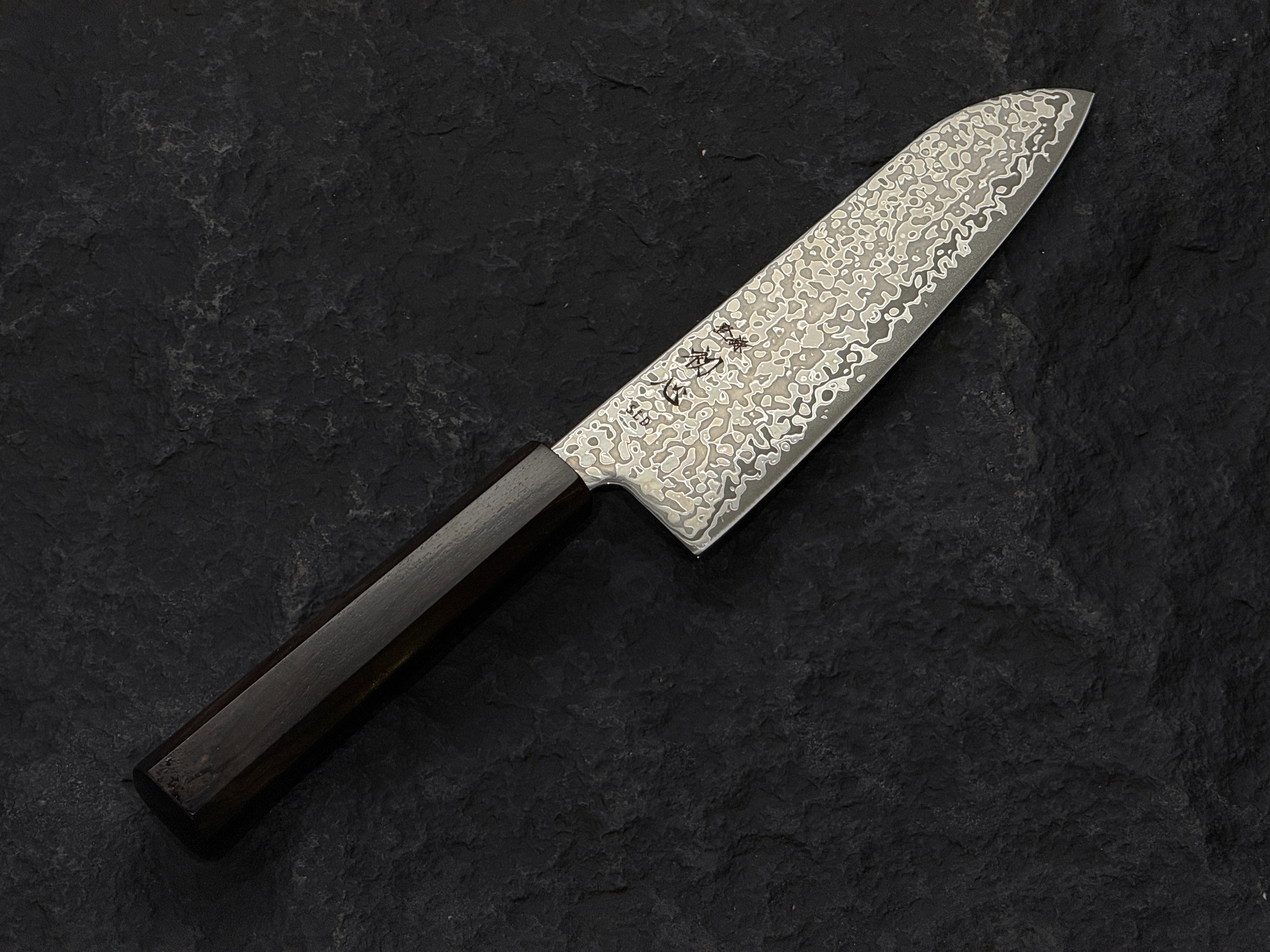 初心 光 SLD 大馬士革鋼 黑染 三德 黑檀柄