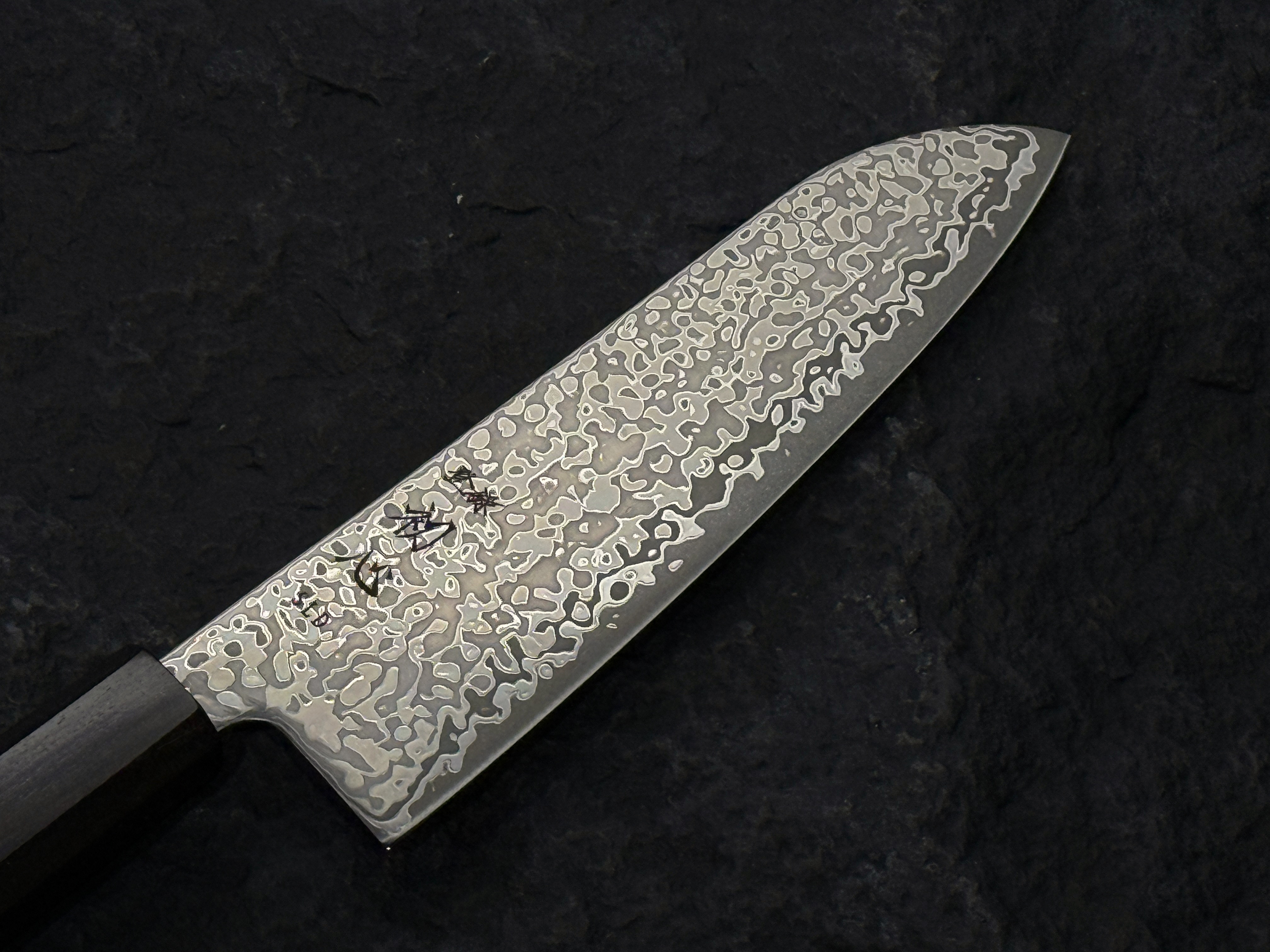 初心 光 SLD 大馬士革鋼 黑染 三德 黑檀柄