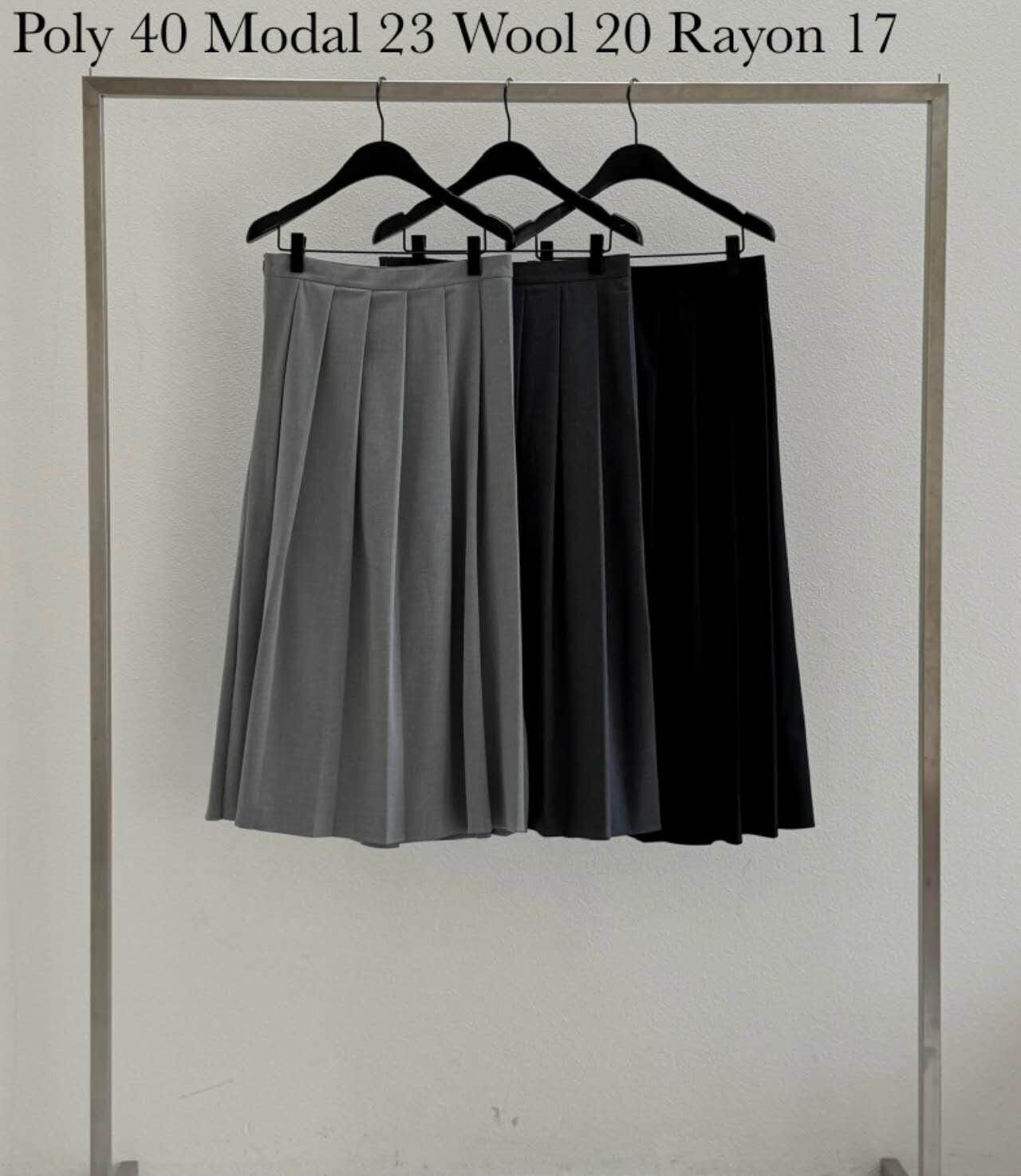 DR5014 學院風百褶裙擺半身長裙